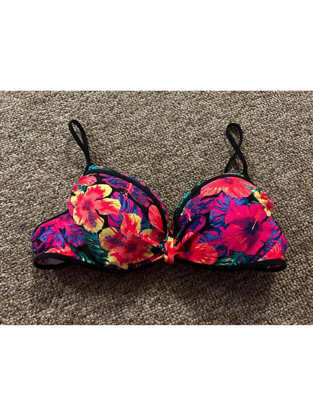 Stylish Floral Print Push-Up Bra